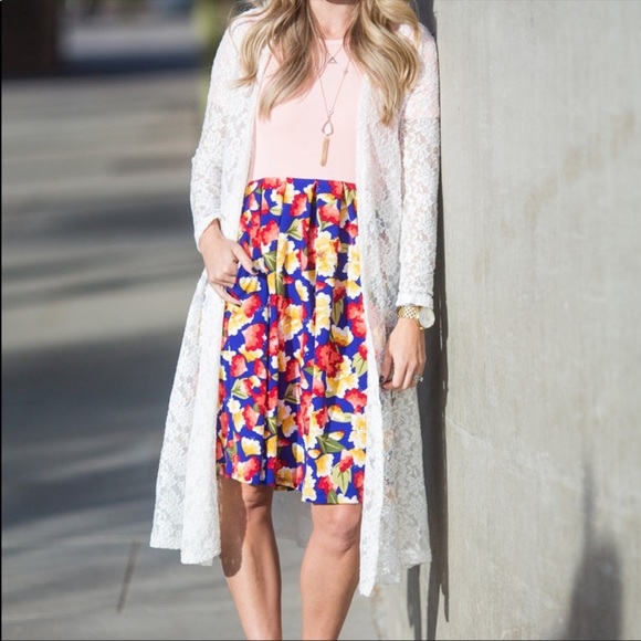 LuLaRoe SARAH Cardigan Sweater Duster Floral - Picture 16 of 16